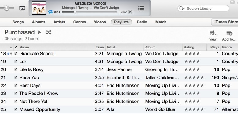 currently listening to