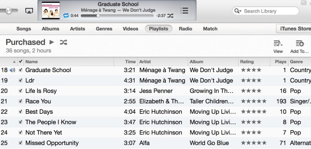 currently listening to