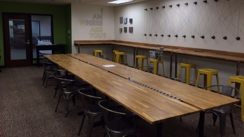 Pollinate Davis, looking toward the front door from the offices